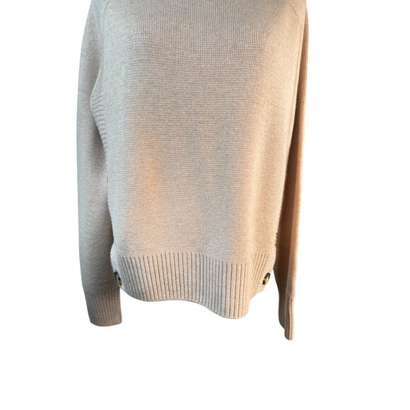 Tara Jarmon Medium Beige Merino Wool Blend Turtleneck Sweater - Picture 13 of 16